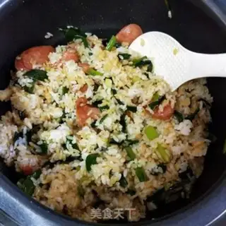Make Garlic goose sausage rice step 7