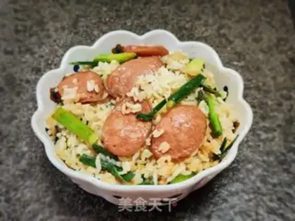 Make Garlic goose sausage rice step 8