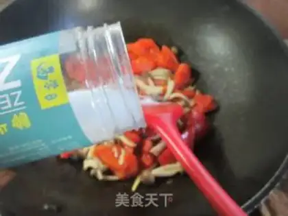 Make Tomato fried crab mushrooms step 8