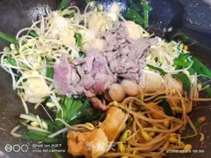 Make Beef butter tofu sprouts step 8