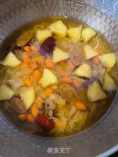 Make Silver-eared apple sugar step 3