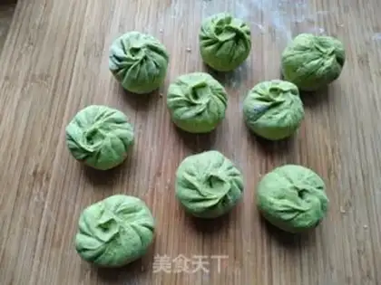 Make Potato green buns step 10
