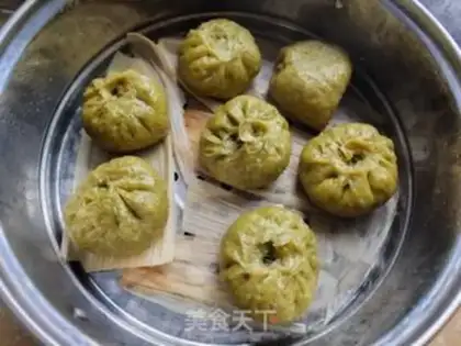 Make Potato green buns step 13