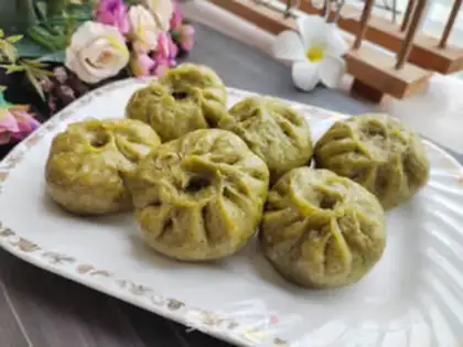 Make Potato green buns step 15