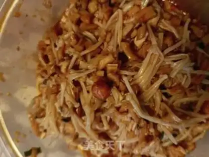 Make Rhods with golden needle mushrooms step 6