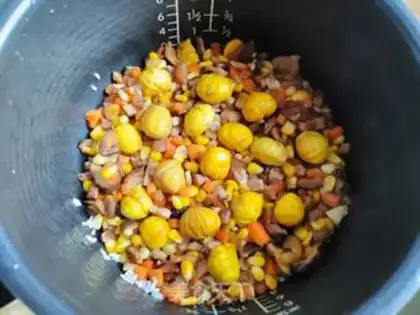 Make Chestnut rice step 7