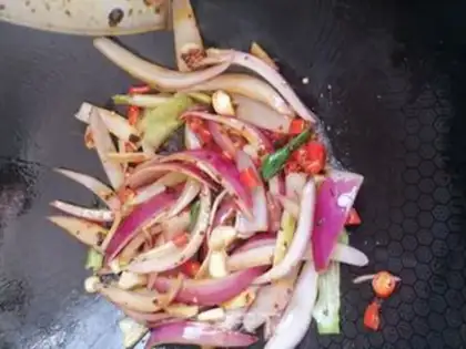 Make Spicy squid step 6