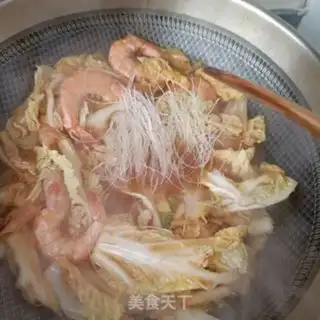 Make The cabbage fan stewed shrimp step 13
