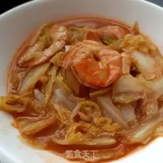 Make The cabbage fan stewed shrimp step 16