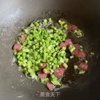 Make Sausage garlic fried rice step 5
