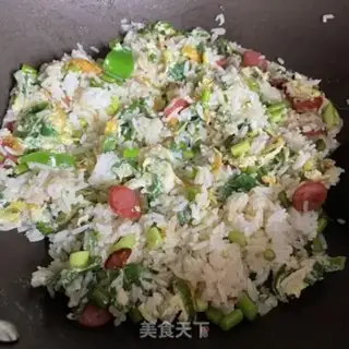 Make Sausage garlic fried rice step 8