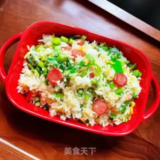 Make Sausage garlic fried rice step 9