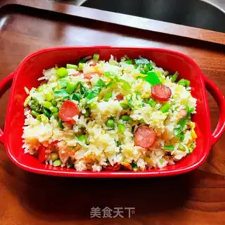 Make Sausage garlic fried rice step 10