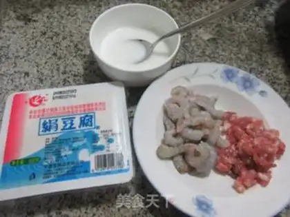 Make Shrimp meat tofu step 0