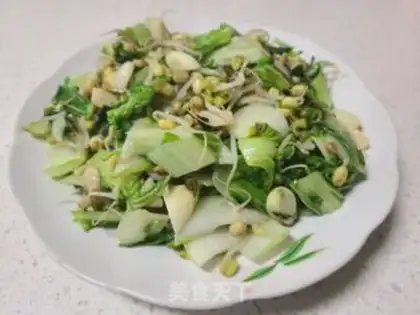 Make Cabbage and green bean sprouts step 4