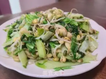 Make Cabbage and green bean sprouts step 5