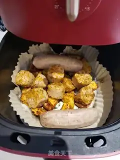 Make Garlic potato sausages step 8