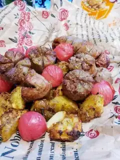 Make Garlic potato sausages step 12