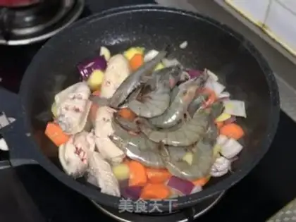 Make The field shrimp chicken wings step 5