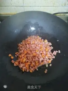 Make Ham eggs for rice step 3