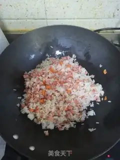 Make Ham eggs for rice step 4