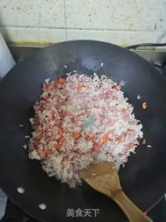 Make Ham eggs for rice step 5