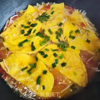 Make Tomato mushroom egg dumpling soup step 8