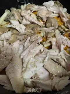 Make Pumpkin chicken-leg rice step 7