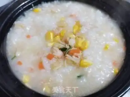 Make Dry prawn and vegetable porridge step 8