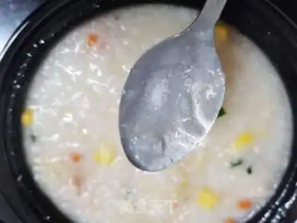 Make Dry prawn and vegetable porridge step 9