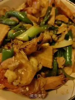 Make Pepper bean dry shrimp step 8
