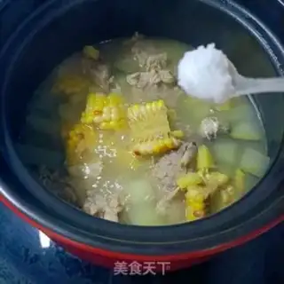 Make Dragonbone corn melon soup step 9
