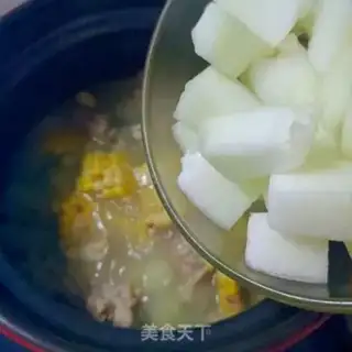 Make Dragonbone corn melon soup step 10