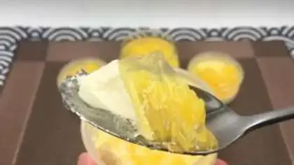 Make Orange milk pudding step 16