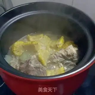 Make Dragonbone corn melon soup step 11