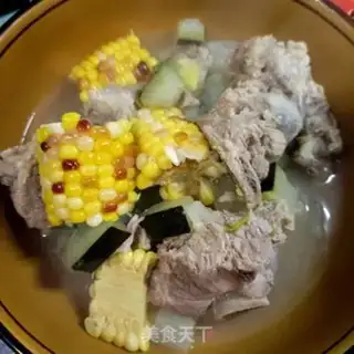 Make Dragonbone corn melon soup step 12