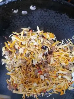 Make Scum of pork and orange skin step 6