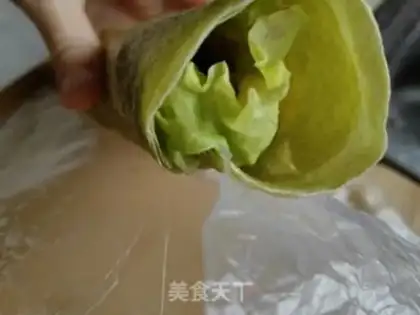 Make Spinach egg burrito step 8