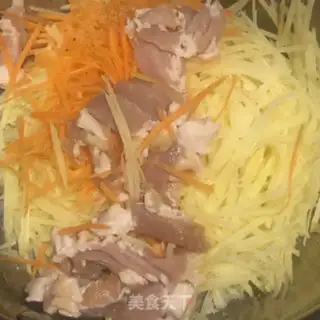 Make Bacon potato burrito step 1