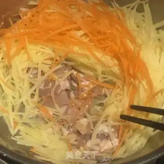 Make Bacon potato burrito step 2