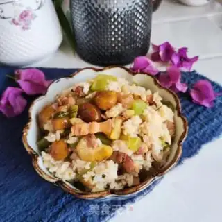 Make Meat mustard fried rice step 10