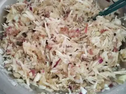 Make Pork radish and pink buns step 5