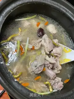 Make Old duck rock and rice soup step 1