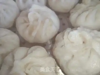 Make Pork radish and pink buns step 7