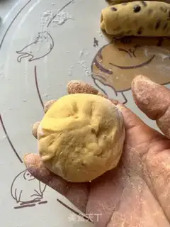 Make Pumpkin red bean roll step 11