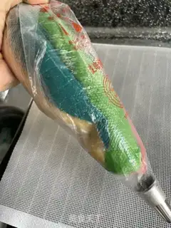Make Rainbow Christmas cookies step 8