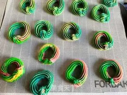 Make Rainbow Christmas cookies step 9