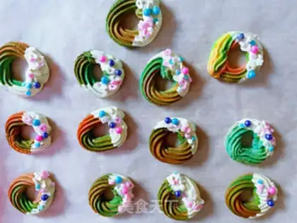 Make Rainbow Christmas cookies step 10
