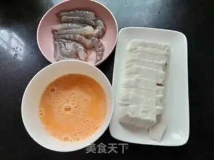 Make Shrimp tofu eggs step 0