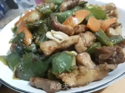 Make Hot pepper fried meat step 5